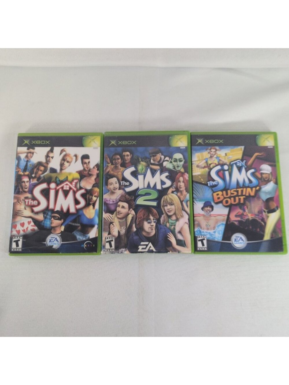 The Sims / The Sims 2 / The Sims Bustin' Out CIB Xbox Untested Manuals Included
